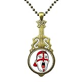 England Flag Gesichtsmaske Screaming Cap Halskette Antiker Gitarrenschmuck Musikanhäng
