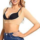 Joyshaper Arm Shaper Damen Oberarme Shapewear Formende Tops Arm Former Kompression Ärmel Oberarme Schlanker Rückenstütze Haltungskorrektur (1/2 Arm Shaper-Beige, M)