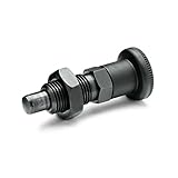 Ganter Normelemente | Rastbolzen - GN 817-10-12-BK | Ohne Rastsperre | Stahl brüniert | Raststift gehärtet| 1 Stück