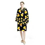 Hoodies Loungewear für Frauen Langarm Lose Hausmantel Kleid Damen Casual Weich Trainingsanzug Niedlich Halloween Cartoon Kürbis, Mehrfarbig 9, L/XXL