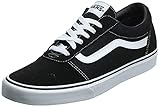 Vans Herren Ward Sneaker, Schwarz Suede Canvas Black White, 42.5 EU