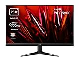 Acer Nitro QG241YPbmiipx 23,8 Zoll Gaming PC Monitor VA Full HD 165Hz 1ms FreeSync 16:9 HDMI 2.0 1.4 DP 1.2 Lum 250cd/m2 Integrierte Lautsprecher ZeroFor Kupfer, Kabel HDMI inklusive, schw