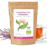 Heideblütentee BIO - Erikablüten, Heidekrautblüten der Alleskönner unter den Tees - Naturbelassen in Deutschland kontrolliert und abgefüllt (100g)