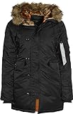 ALPHA INDUSTRIES Damen N3B VF 59 Wmn Jacke, Negro, L
