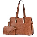 CLUCI Handtasche Damen Gross Tasche Shopper für Damen PU Leder Tote Groß Mode Frauen Schultertasche Businesstasche Reisetasche mit Innentasche Taschen Set B