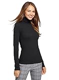 oodji Ultra Damen Rollkragenpullover Basic, Schwarz, DE 38 / EU 40 / M