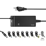 Hama Notebook Netzteil 12 V, 14 V, 15 V, 16 V, 18 V, 18.5 V, 19 V, 19.5 V, 20 V, 21 V, 22 V, 90W (Universalnetzteil für Laptop und Tablet, 8 Stecker für gängige Modelle, zusätzlicher USB Port, 4A)