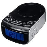 KOIJWWF CD-Player, digitaler LCD-Wecker Dual-Lautsprecher-Tuning Am/FM-Radio CD-Musik-Play