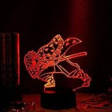 Tatapai 3D LED Nachtlicht Anime Glow Lights Lampe Manga L Lawliet Figur für Anime Room Store Idee Junge Schlafzimmer Tischlampe Figur Touch Control Lampe 7 Farb