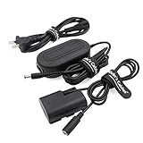 Alvin's Cables ACK E6 Ersatz AC Netzadapter Kabel Kit Dummy Batterie für Canon EOS 5DS R 5D Mark II 5D Mark III 5D Mark Ⅳ 6D 60D 60Da 7D Mark II 70D 80D vom AC Declet Fully Decoded Smart Chip