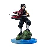 23Cm Anime Demon Slayer Figur Tomioka Giyuu Fight Statue Action Figure Japan Manga Devil's Blade Kimetsu No Yaiba Modell Spielzeug Dek