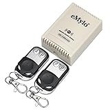 emylo® DC 12 V 2 Kanäle Smart Wireless Fernbedienungsschalter RF Relaismodulschalter RF Fernschalter mit 2 Transmitter Controller Extender 433 MHz für Garagentor/Licht/Luftventilator/R