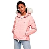 Superdry Damen Jacke LUXE FUJI, Rosa (Pale Pink 11R), 42 (Herstellergröße: L)