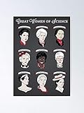 AZSTEEL Great Women of Science Set Poster Best Gift 11.7'x16.5' for Friends Family