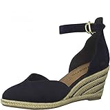 Tamaris Damen Keilpumps, Frauen Pumps,Touch It-Fußbett,stöckelschuhe,Keilabsatz,Wedge-Heel,weiblich,Lady,Ladies,Women's,Woman,Navy,37 EU / 4 U