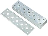 KOTARBAU® Flachverbinder 145 mm x 40 mm Lochplatte Verzinkt Silber Holzverbinder Innen – Außenbereich Lochplatte Stahlverbinder Lochblech Flacheisen (10)