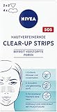 NIVEA hautverfeinernde Clear-Up Strips (6 Stück), Reinigungs-Strips für das Gesicht mit Fruchtsäure, entfernen Mitesser und U