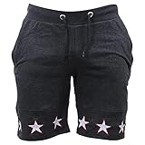 BIBOKAOKE Herren Sweat Shorts Kurze Sweatshorts Sport Short Mode Fünfzackiger Sterndruck Laufshorts Gym Kurze Bermuda Hosen Trainingsshorts Fitnesshose Casual Jungen Herrenshorts Regular F