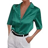 Eaylis Freizeitshirt Damen Kurzarm,Leinenoberteil Oversize Sweatshirts V-Ausschnitt Drucken Tunika Tops Freizeitkleid Blusen Tuniken lässig Mädchen und Frau T-Shirts für Beach Urlaub oder den Alltag