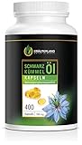 Kräuterland - 400 Schwarzkümmelöl Kapseln hochdosiert - kaltgepresst und gefiltert - 1000mg Tagesdosis - Deutsche Premium Q