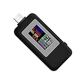 F Fityle 2-Wege-USB-Typ-C-Tester Genauigkeit Stromtester Farbbildschirm Kws-1902C Digitalanschluss HD-Display Multifunktionstest - Schw