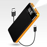 Power Bank 26800mAh, Powerbank mit Großer Kapazität mit Display und LED-Lampenperlen, USB C PD18W und Tragbares Schnellladegerät,3 Eingängen und 3 Ausgängen, Batterie Externer für Telefone und Tab