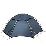 Zelten Family Camp Zelt Freien Doppel Saison-Zelt im Freien Camping Bergregenschutz Winddichtes Kältebeständig Lüftungs Tent (Color : As Shown, Size : One Size)