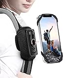 HEZEN Outdoor Handy-halter mit abnehmbare Halterung Handytasche Rucksack,Rucksack Handyhalter,Smartphone tasche Schutzhülle für alle Apple, Samsung,Schw