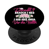 Dirndl brauch I Ned I Hob Holz Vor Hütte Wiesn Tracht Frauen PopSockets mit austauschbarem PopGrip