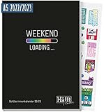 Häfft PLANER 2022/2023 A5 [Weekend loading] Schülerkalender, Schülerplaner, Hausaufgabenheft, Schüler-Tagebuch, Schulplaner | durchdacht, witzig, einzigartig | nachhaltig & k