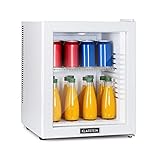 Klarstein Brooklyn - Mini Kühlschrank, kleiner Kühlschrank mit thermoelektrisches Kühlsystem, 3-stufige Kühlung: bis 12 °C, EcoExcellence System, Minikühlschrank, geräuschlos: 0 dB, 32 Liter, weiß