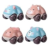 Spielzeugauto, Fahrzeuge Reibung Angetrieben, Magnetischesauto, Spielzeug ab 2 Jahre Magnetische Befestigung Können Autos Verbunden Werden Geeignet für Jungen und Mädchen 4 Stück