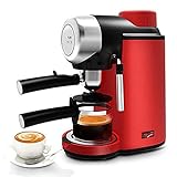 GXLO 5 Bar Retro-Kaffeemaschine Espressomaschine Eingebauter Milchaufschäumer Pumpensystem Kaffeemaschinen 800W Kaffeemaschinen M