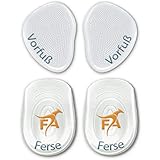 FootActive Gel-Kissen - (4 Stck.) - Wer sanft Auftritt, kommt weit. Gelkissen zur Steigerung des Laufkomforts!, Transparent, 2 Fersen-/ 2 Vorfuß