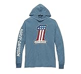 HARLEY-DAVIDSON #1 Race Slub Jersey Hooded Graphic Tee Blau für Herren, XXL