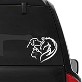 Pegatina Promotion Aufkleber Autoaufkleber Sticker Pferd Hund Katze als Herz Typ2 ca 20cm Tiere Tierlieb