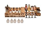 Weinregal Holz Schnapsregal vintage Getränkespender Küche Bar Regal Wandregal rustikal Europ