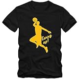 Stephen Curry Up Premium T-Shirt Basketball NBA Hurry Up Kinder Shirt, Farbe:Schwarz (Deep Black L190k);Größe:12 Jahre (142-152 cm)