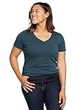 Eddie Bauer Damen Favorite Shirt - Kurzarm mit V-Ausschnitt, Gr. M (38/40), Verw