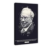 Inspirierende Zitate Bilder Warren Buffett Leinwand Poster Schlafzimmer Dekor Sport Landschaft Büro Zimmer Dekor Geschenk Rahmen 116×24inch (40×60cm)