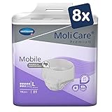 MoliCare Premium Mobile Einweghose: Diskrete Anwendung bei Inkontinenz für Frauen und Männer; 8 Tropfen, Gr. L (100-150 cm Hüftumfang), 8x14 Stück