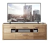 Möbel Jack TV-Lowboard Fernsehschrank Fernsehtisch | Braun | Wildeiche Bianco teilmassiv | 160x56x45