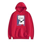 cshsb Männer Frauen Anime Hunter x Hunter Kapuzenpullover Killua Cartoon Langarm Sweatshirt Killua Zoldyck Bedruckter Pullover Kil Hoodie,A,M