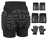 QDY -Trainierte, Gepolsterte Schutzshorts Für Extremsportarten, 3D-Schutz Für Die Hüfte, Schlagzähigkeit, Atmungsaktive Sportbekleidung,C1,S