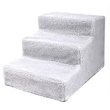 CYYLAHZX Hundehaus Hund Treppen Haustier 3 Schritte Treppen Rampe Sofa Kletterleiter Abnehmbar Mit Abdeckung Pet Supplies (Color : White)