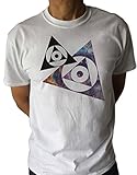 Herren T-Shirt Twilight Zone Space Triangle GalaxyPrint TSS5, Weiß Gr. XL, weiß