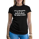 It's a Beautiful Day to Save Lives Damen Schwarz T-Shirt Size L