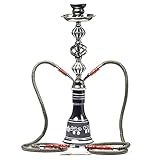XXIXXV Hookah Tragbare Doppelpfeife Wasserpfeife Zubehör geeignet für Wasserpfeife mit 3,7 cm Flasche Mund Glas Hookah Shisha Rauchzubehör Noglassb