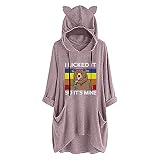Damen t-Shirt v Ausschnitt m blau floryday Damen blusen Pullover Damen Rollkragenpullover Damen Baumwolle Langarm Oberteil Damen damenblusen Kurzarm Damen t Shirt lässig