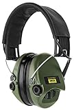 Sordin Supreme PRO X - Aktiver Gehörschutz SOR75302-X/L Elektronischer Gehörschützer Lederband Grüne Cup
